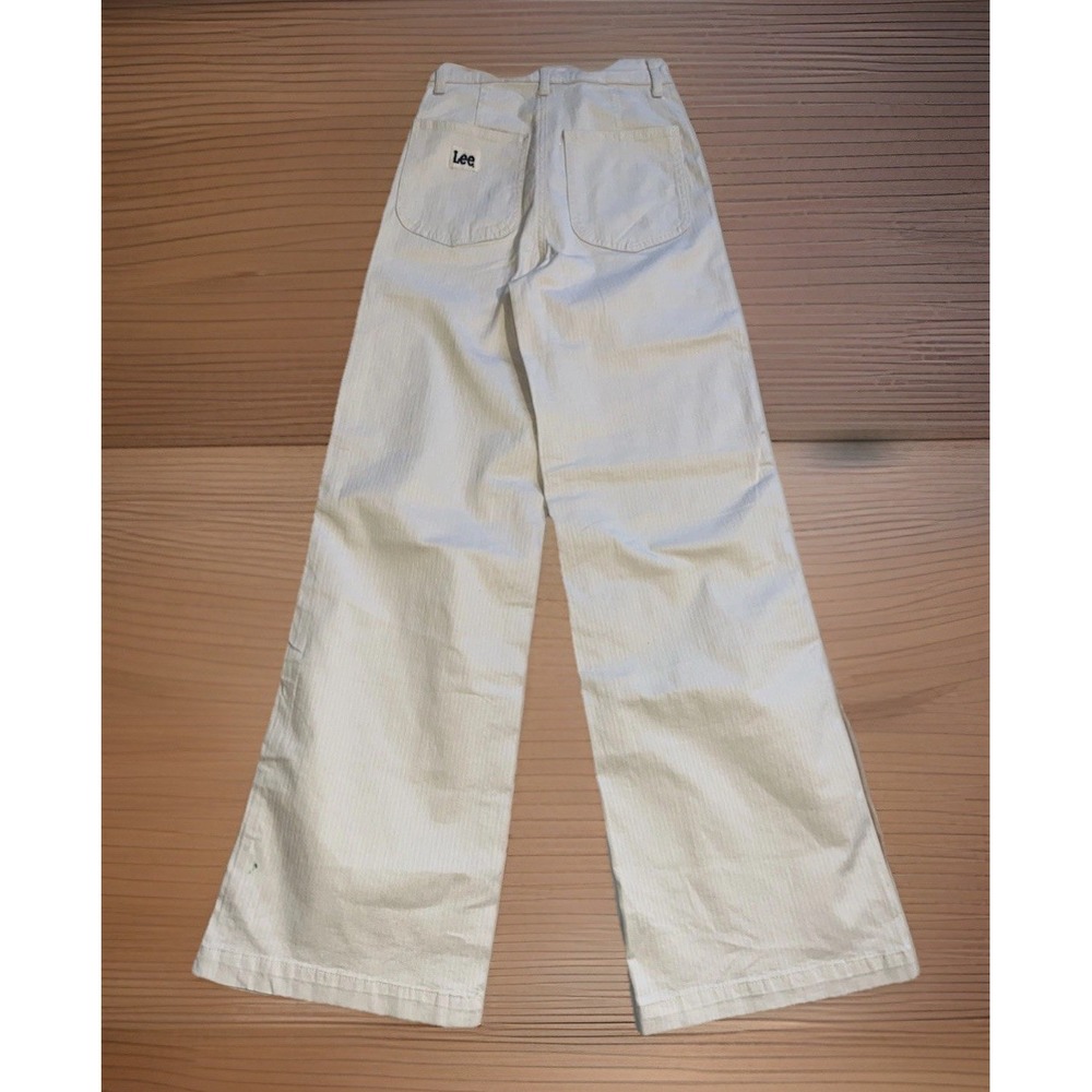 Lee High Rise Wide Leg Jeans Women's 24 Whitecap Cream A-Line NWT